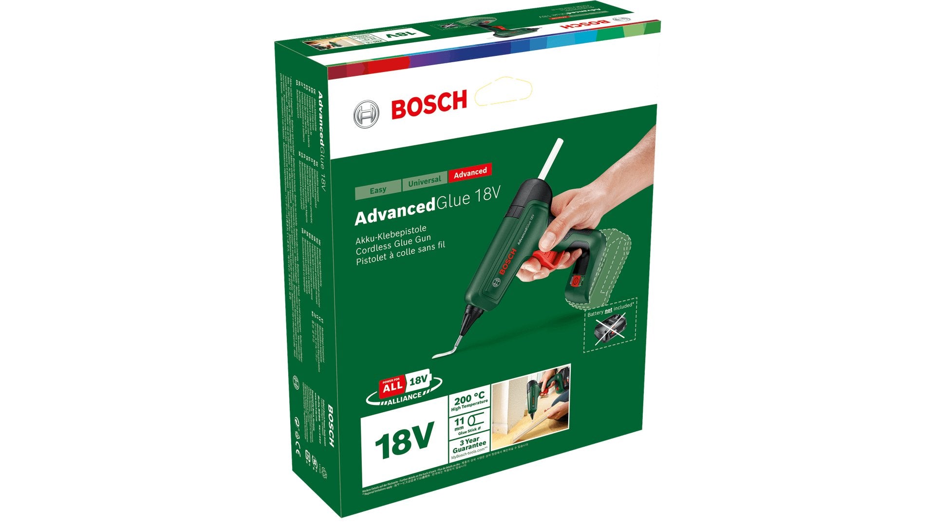 EAN 4059952558172 - Bosch AdvancedGlue 18V Pistola de cola termofusible Verde imagen 5