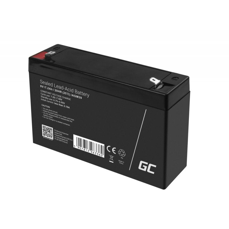 EAN 5907813963360 - Green Cell AGM39 batería recargable industrial Sealed Lead Acid (VRLA) 7200 mAh 6 V imagen 5