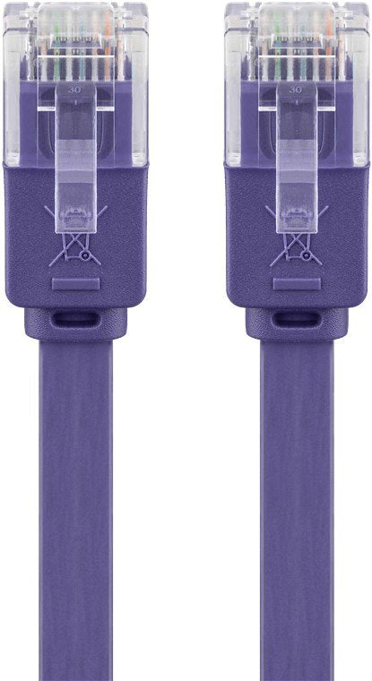 Latiguillo Cat 6, U-Utp,  2.00 M, Violeta, Plano Cu-Pvc