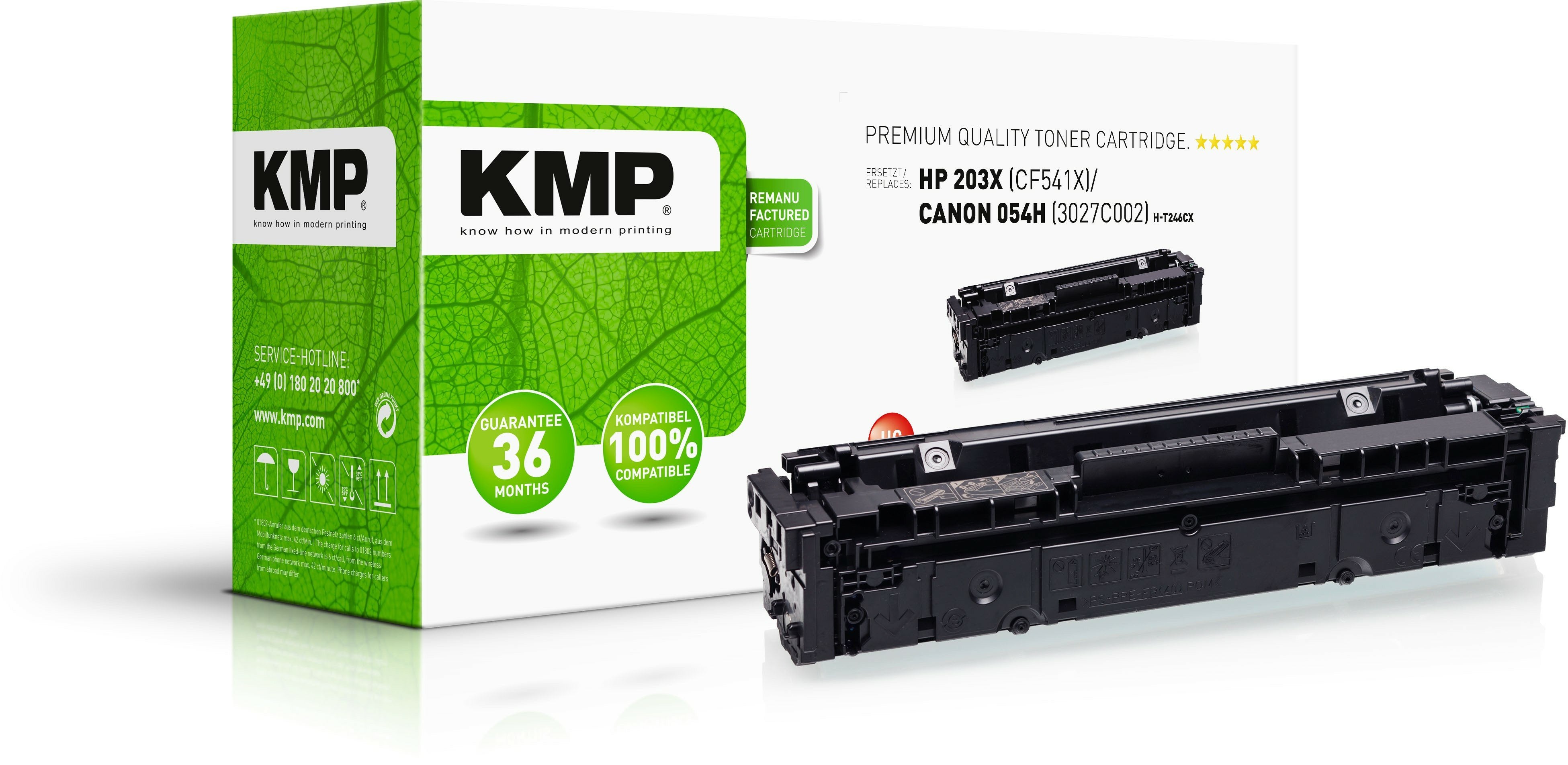 Kmp Toner Hp Cf541x Cyan 2500 S. H-T246cx Remanufactured