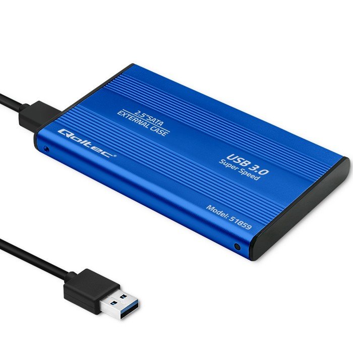 EAN 5901878518596 - Qoltec 51859 caja para disco duro externo Carcasa de disco duro/SSD Azul 2.5" imagen 5