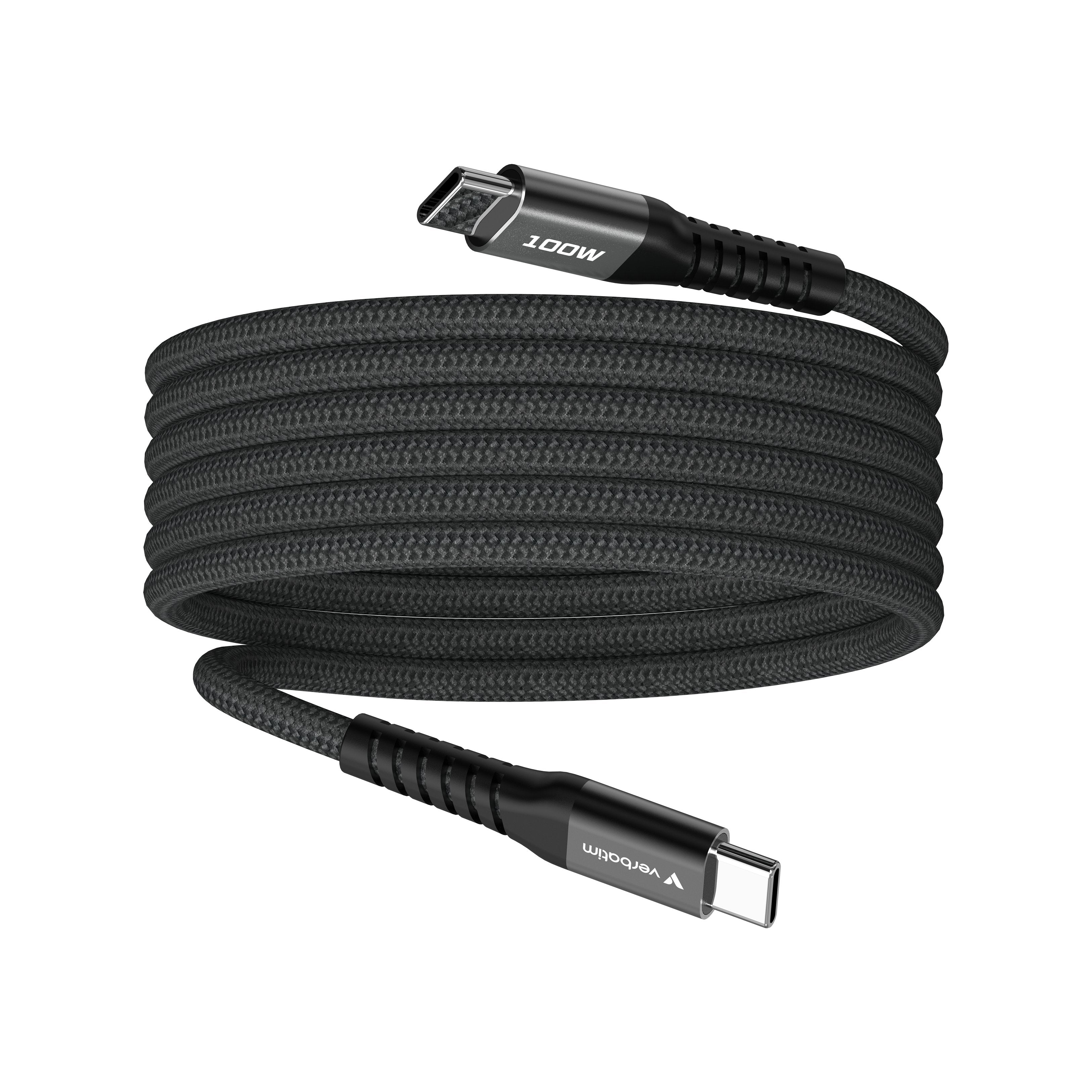 Verbatim Sync&Charge 100w 120cm Usb-C/Usb-C Magnetic Schw. 31863