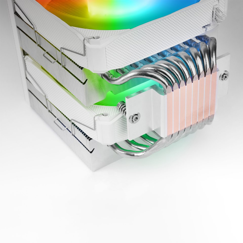 Refrigeración Cpu  A-Rgb Mcpu-Lcd Pro Blanco Mars Gaming Lcd / 120 Mm Argb / 6 Heatpipes / Tdp 300w / Intel & Amd