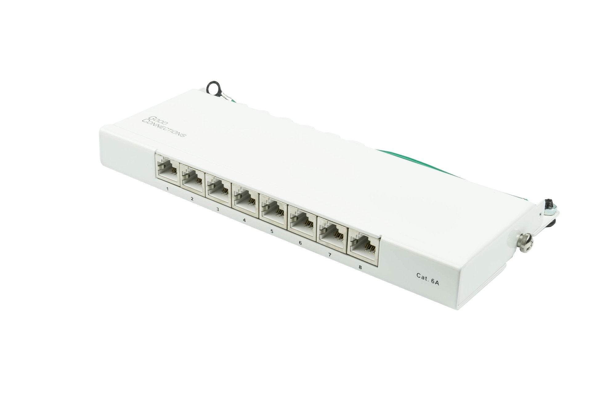 Good Connections Patchpanel Cat.6a 8-Port 0,5 He Reinweiss