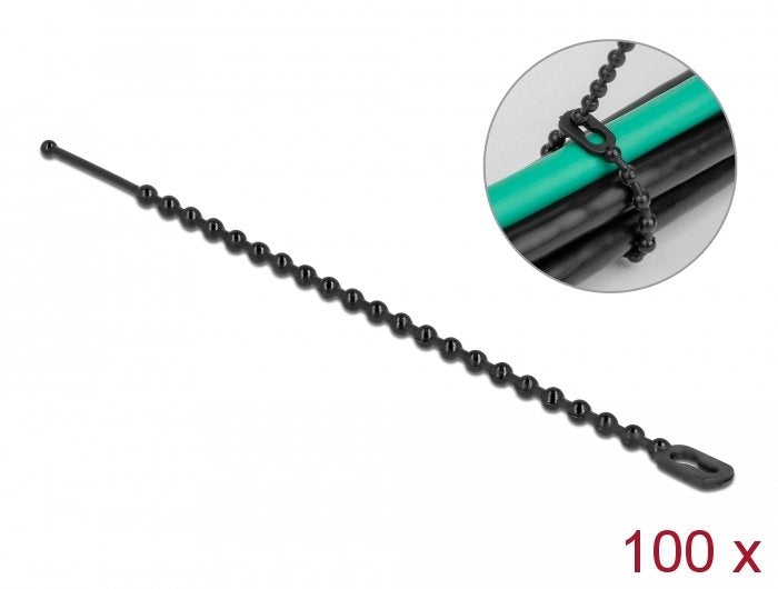 Blitzbinder Wiederverwendbar L 100 X B 2,4 Mm Schwarz 100 Stück