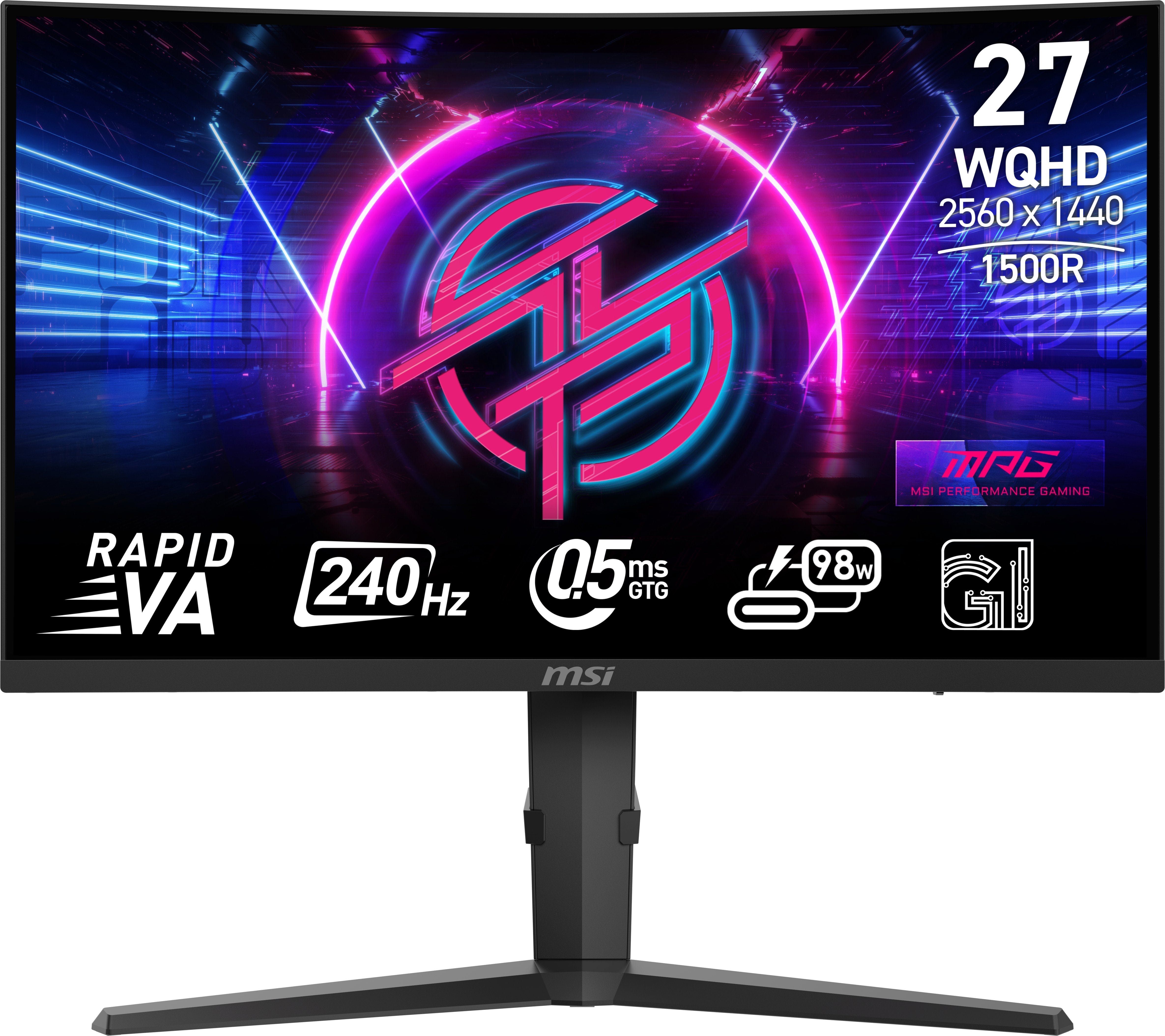 Monitor Msi Mpg 275cqrxf. 27´´ Rapid Va Curvo 1500r. 2560x1440 . 240hz. Negro
