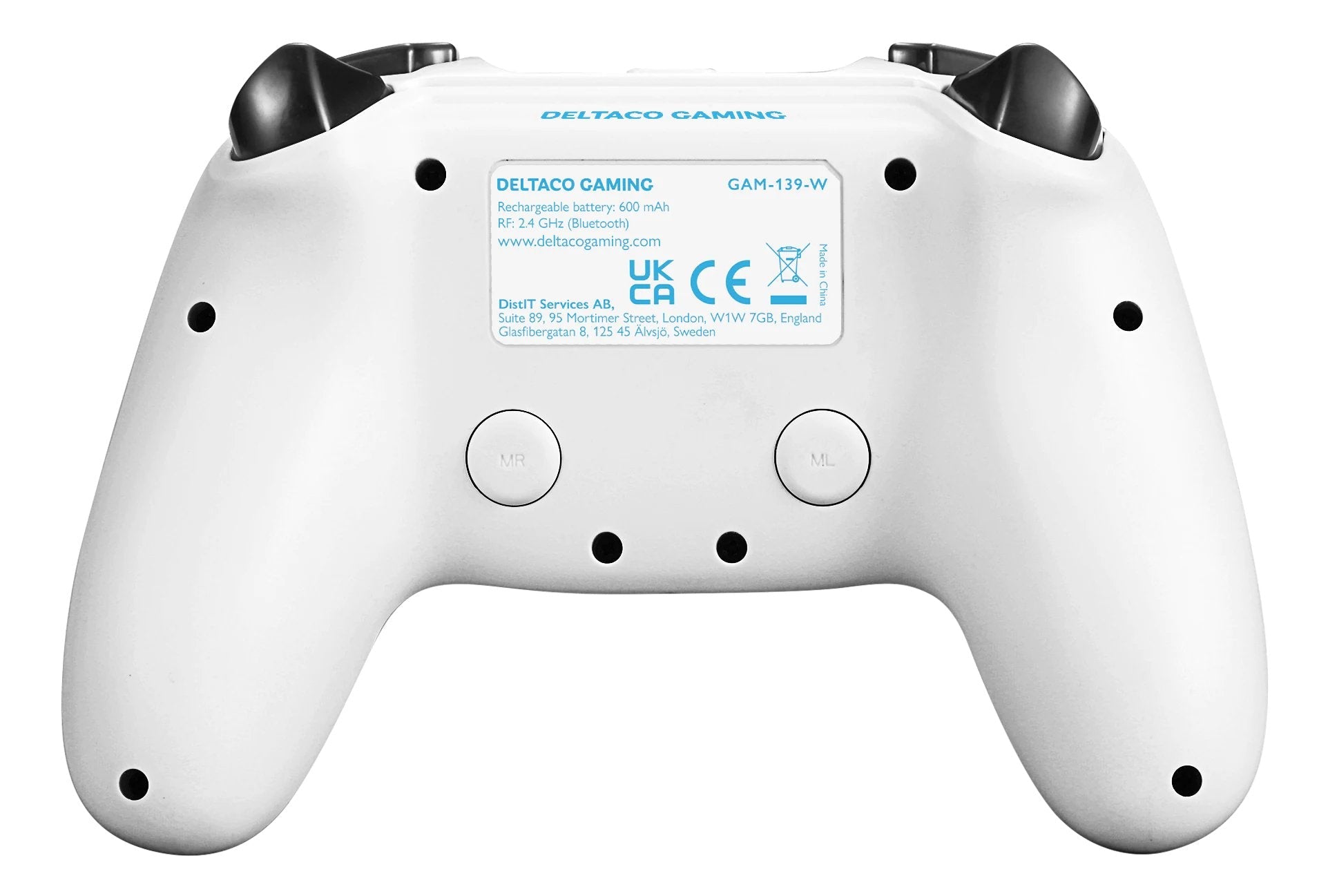 Deltaco Wireless Ps4/Pc Contr. Bt Weiá