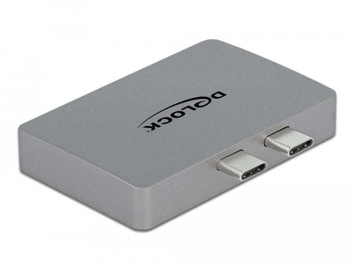 Delock 64001 Adaptador De Cable De Vídeo 2 X Usb Type-C 2 X Displayport Gris Gris, 2 X Usb Type-C, 2 X Displayport, Macho, Hembra, Derecho, Derecho