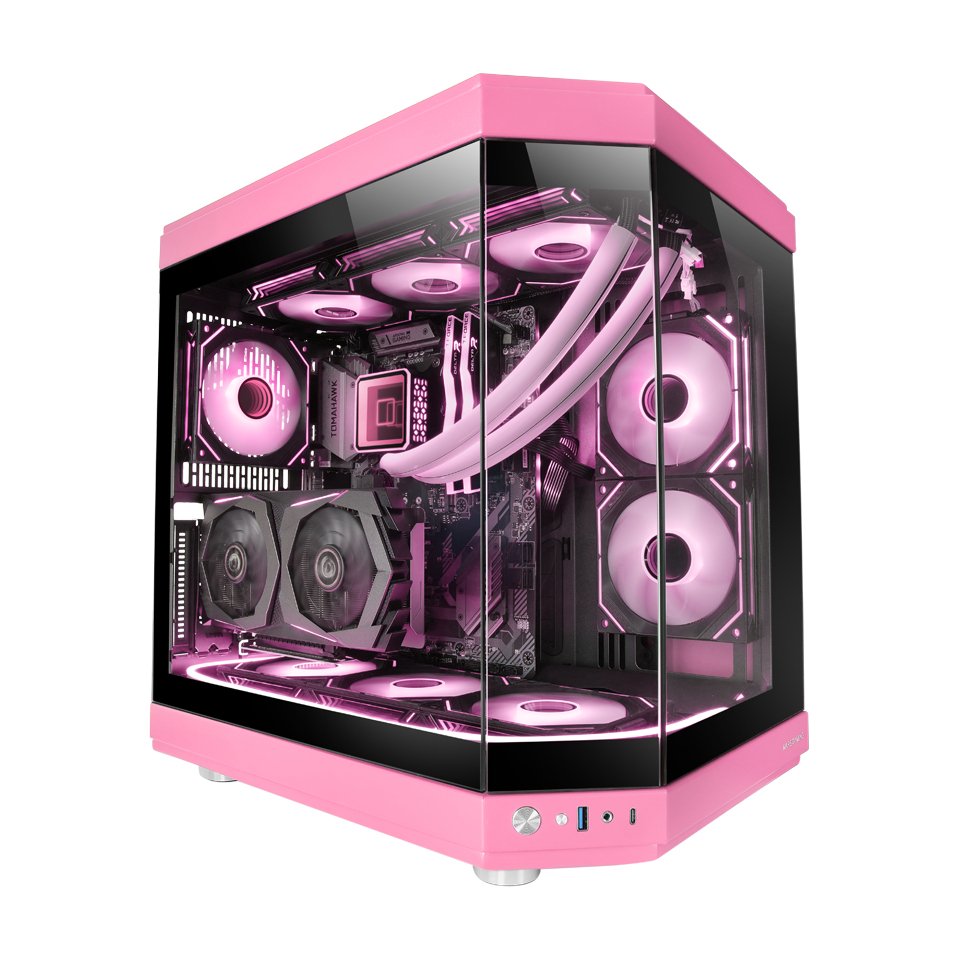 Caja Gaming Semitorre Mars Gaming Mc-3t Rosa
