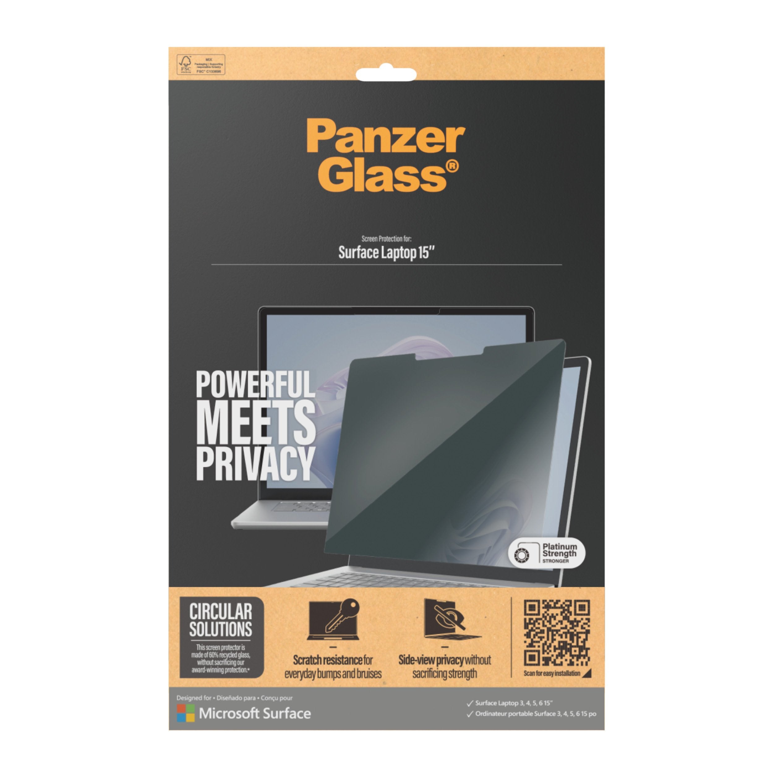 EAN 5715685006401 - PanzerGlass ® Privacy Filters Microsoft Surface Laptop 15" | 6 | 5 | 4 | 3 Protector de pantalla 1 pieza( imagen 3