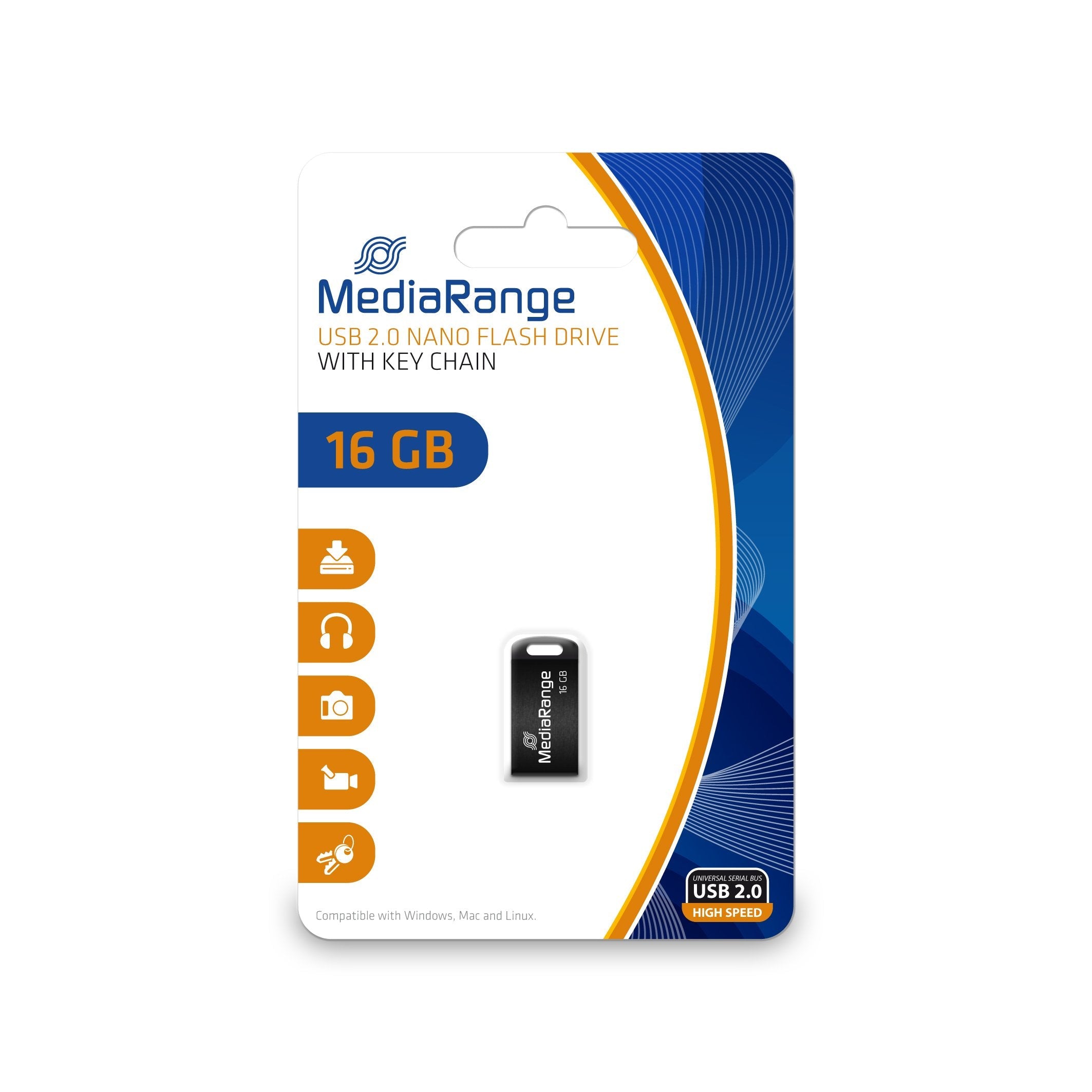 Mediarange Usb-Mick 16gb Usb 2.0 Nano