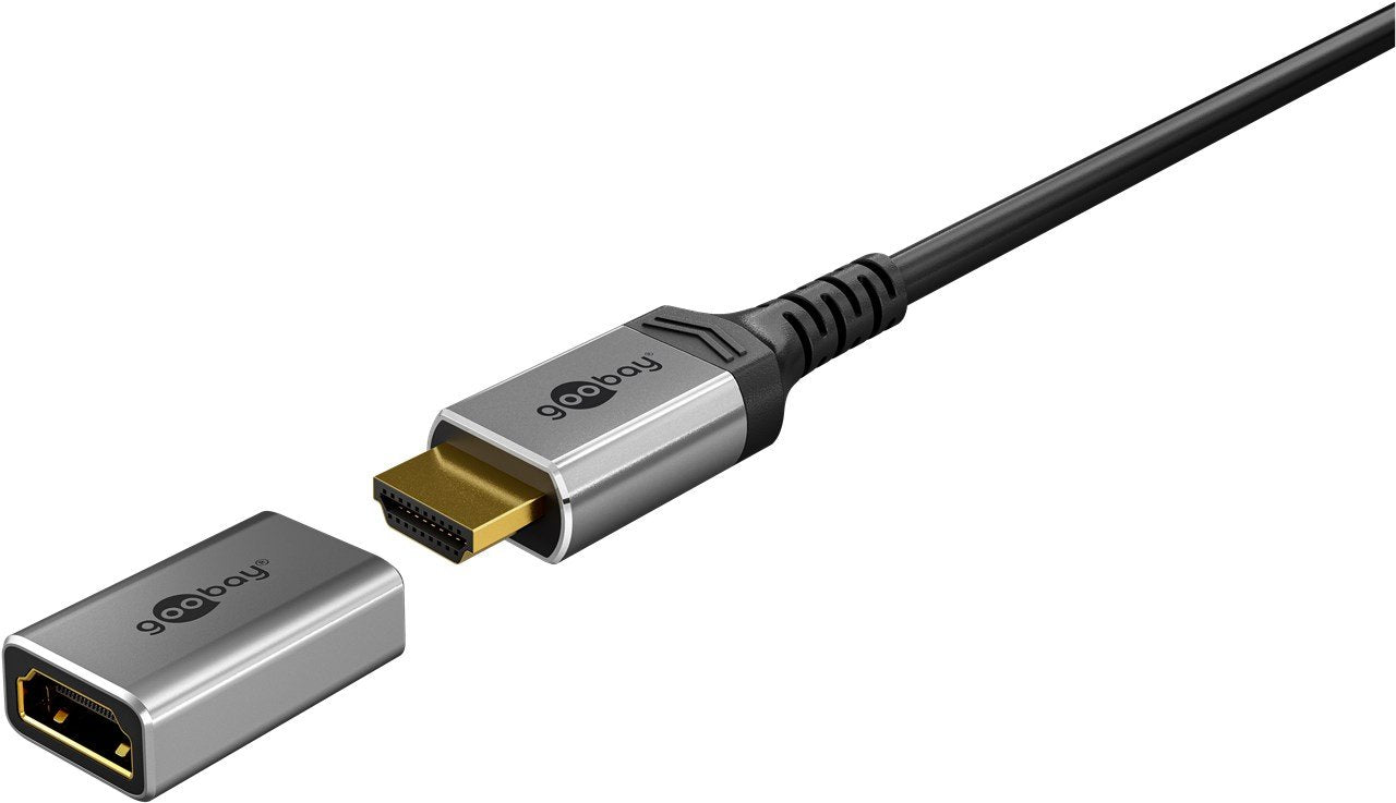 Goobay 72008 Hdmi Adapter, Coupling, Gold-Plated, 8k @ 60 Hz, Black, Silver