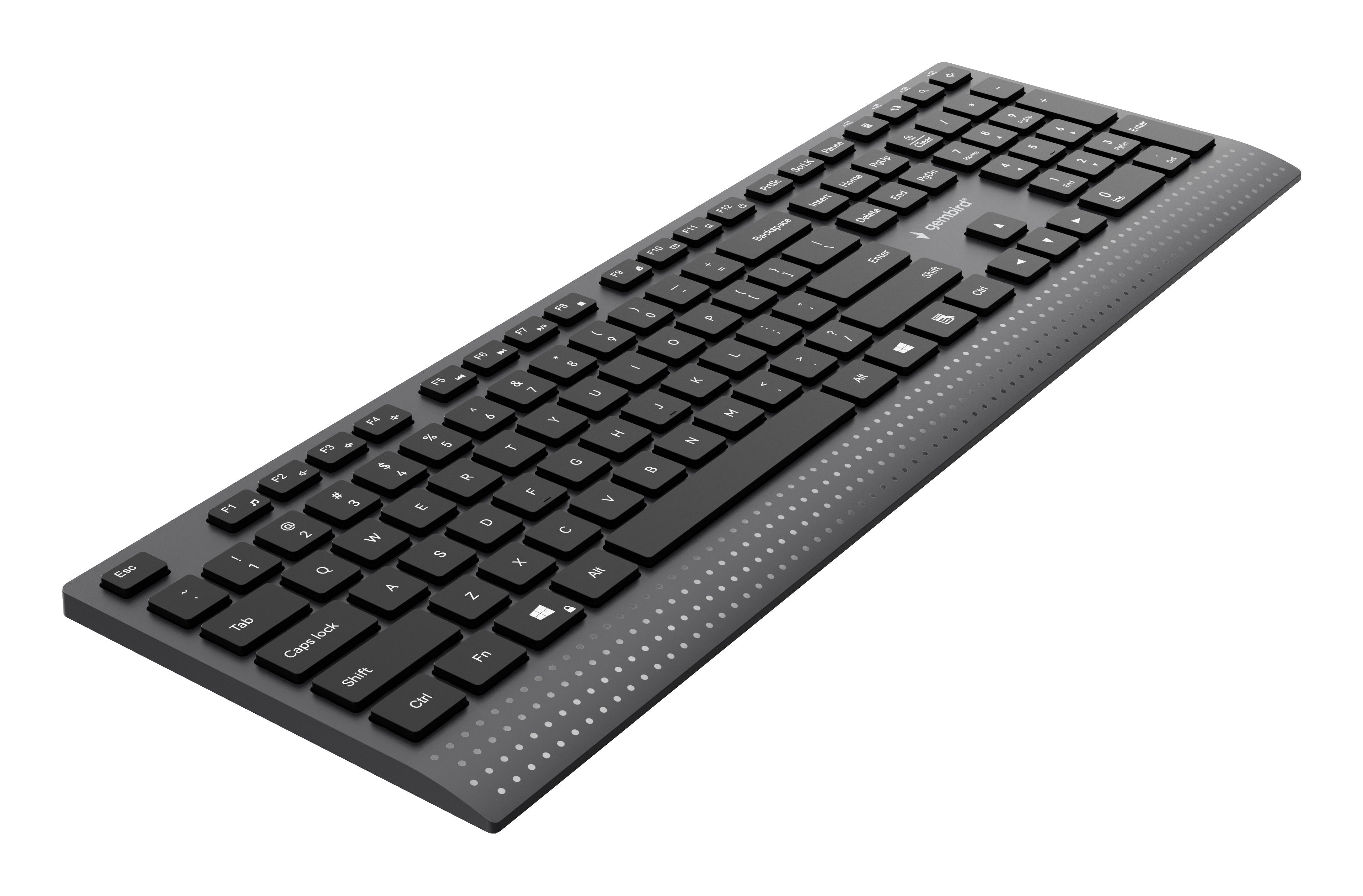 Gembird Slim Wired Multimedia Keyboard With Tipo C Adapter Us Layout