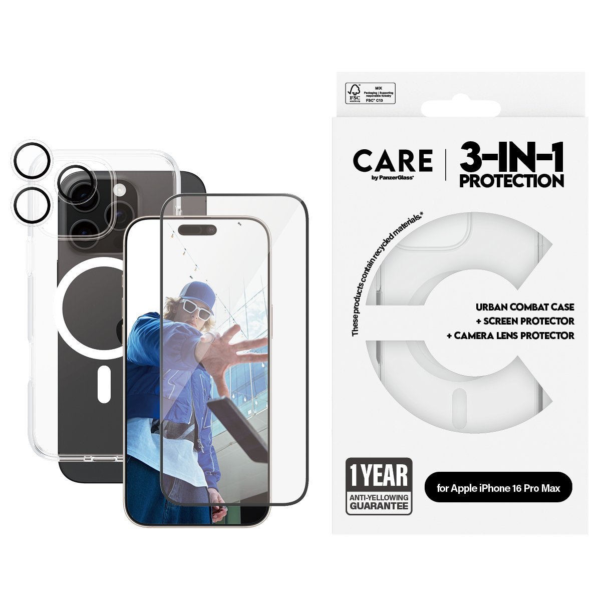 EAN 5715685004827 - PanzerGlass ® | CARE™ by ® 3-in-1 Bundle iPhone 16 Pro Max Protector de pantalla Apple 1 pieza(s) imagen 2