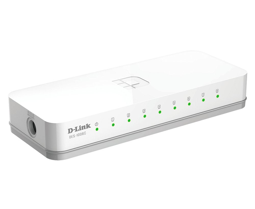 D-Link Des-1008c E 8-Port Fast Ethernet Unmanaged Desktop Sw.