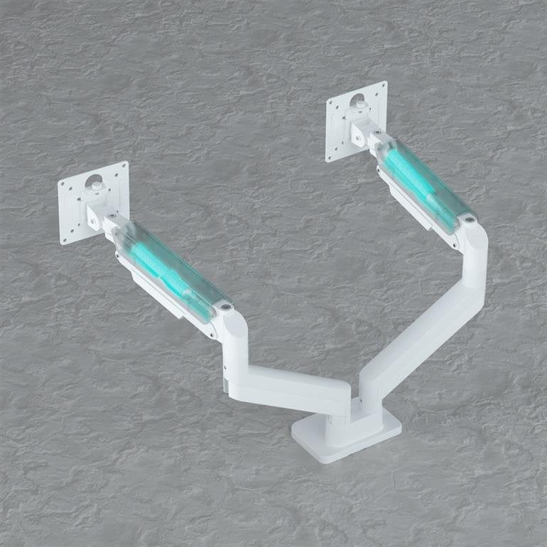 Gembird Desk Mounted Adjustable Double Monitor Arm 17-32" White