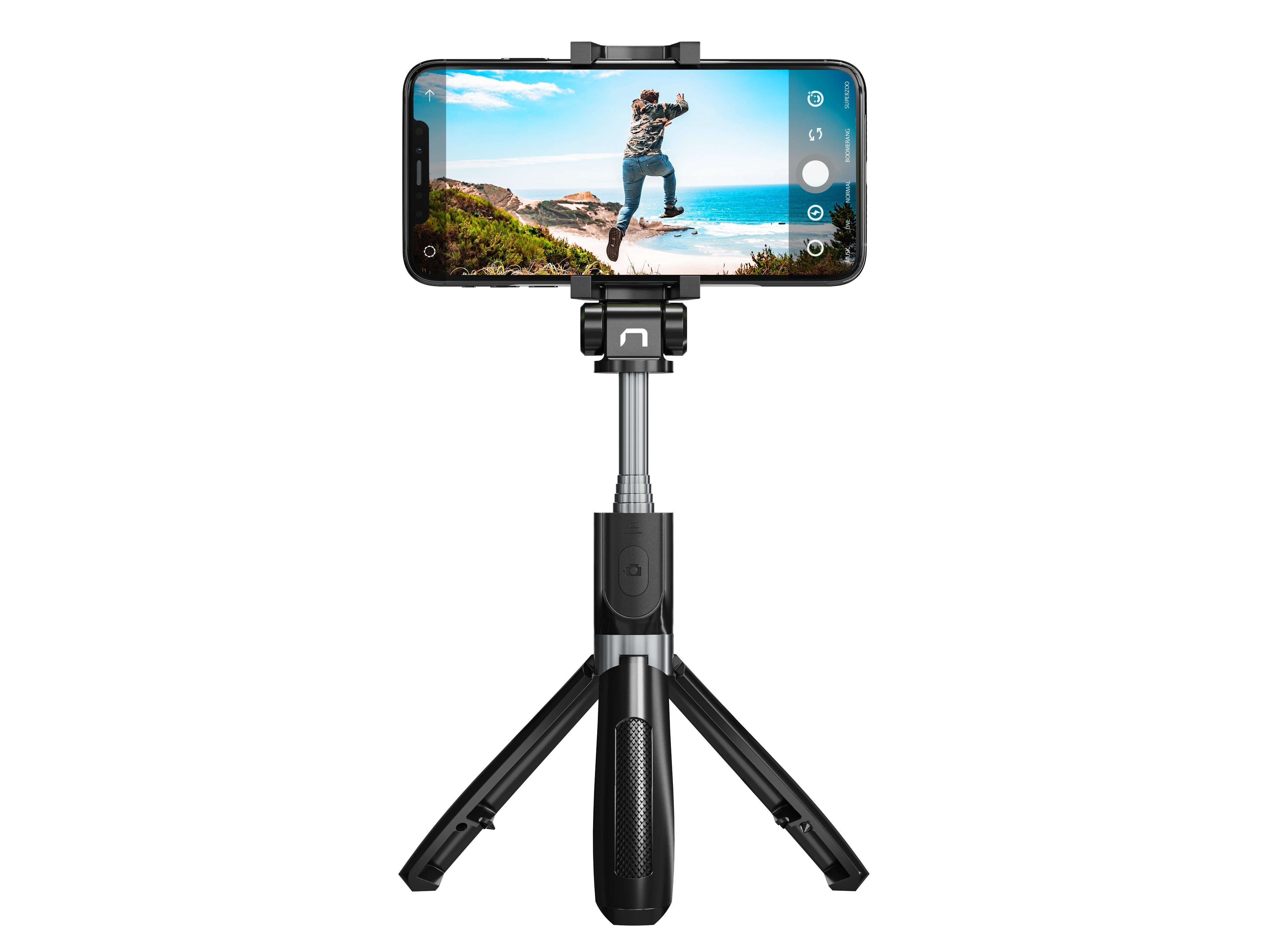 Palo Selfie Natec Alvito Bt 4.0 Inalambrico Tripode Negro