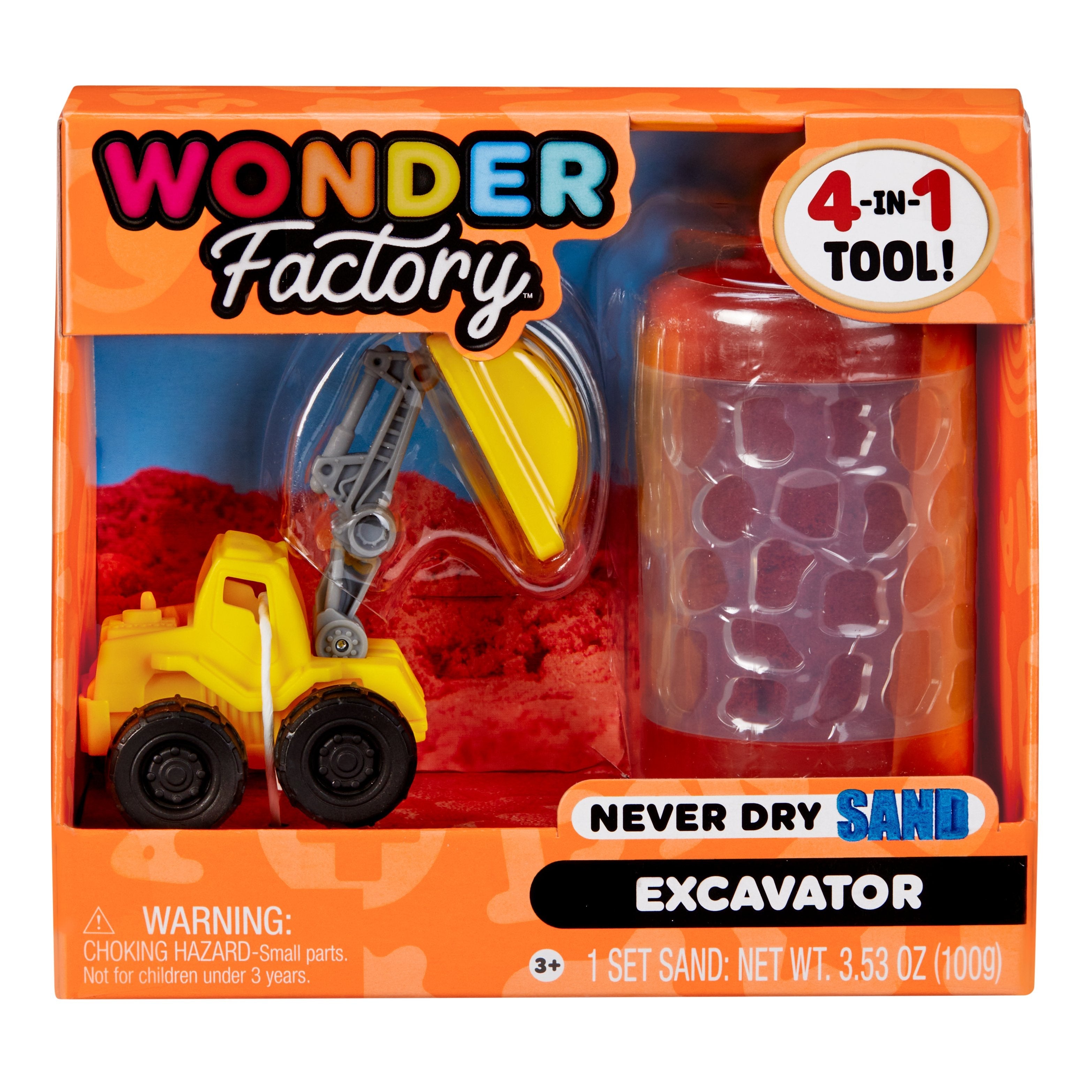 EAN 0035051532941 - MGA Entertainment Wonder Factory Never Dry Sand Construction Trucks - Red + Excavator imagen 8