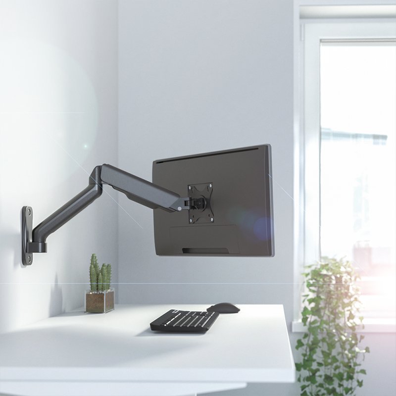 Soporte De Pared Para Monitor Logilink 17-32", Resorte De Gas, 90-540 Mm
