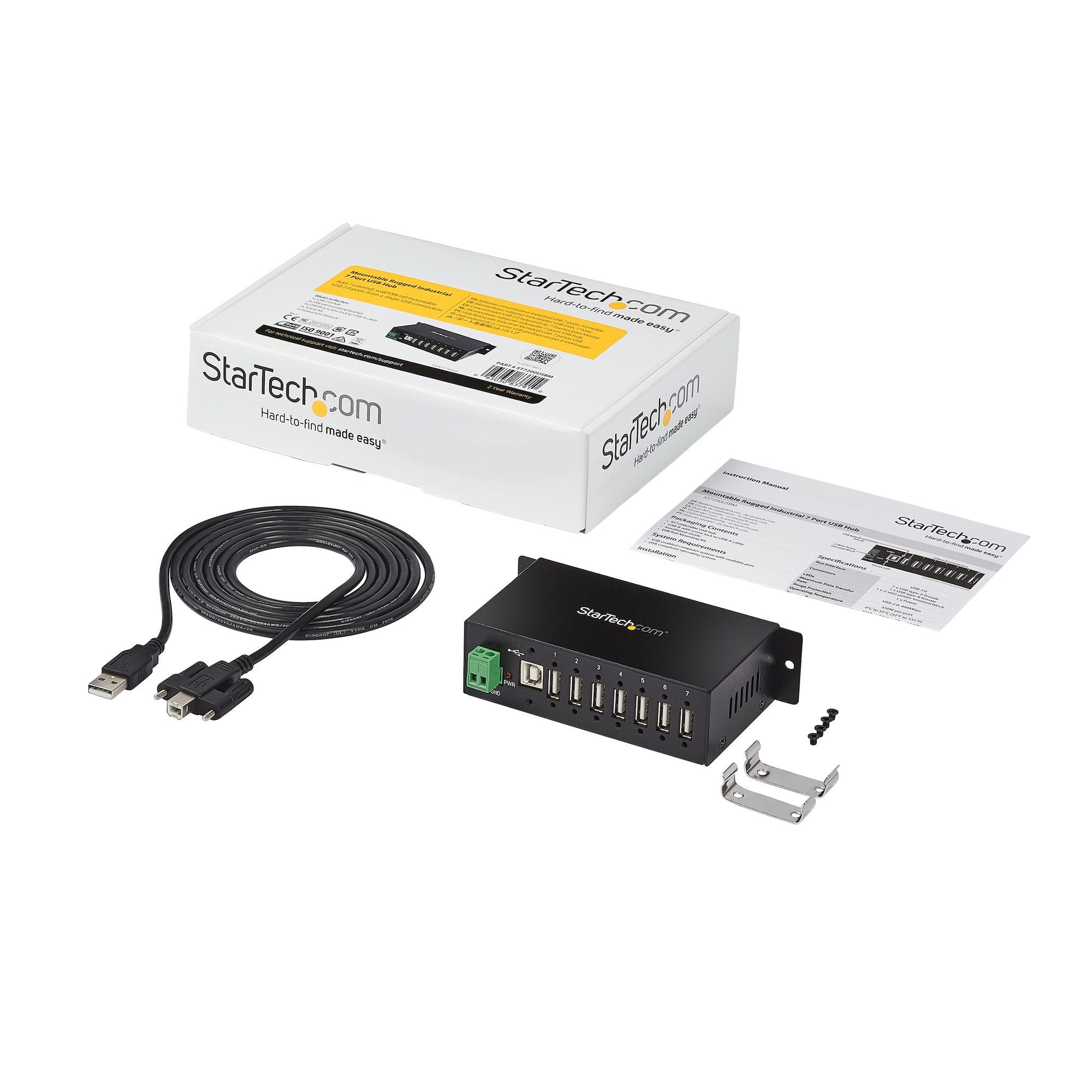 EAN 0065030837910 - StarTech.com ST7200USBM hub de interfaz USB 2.0 Type-B 480 Mbit/s Negro imagen 6