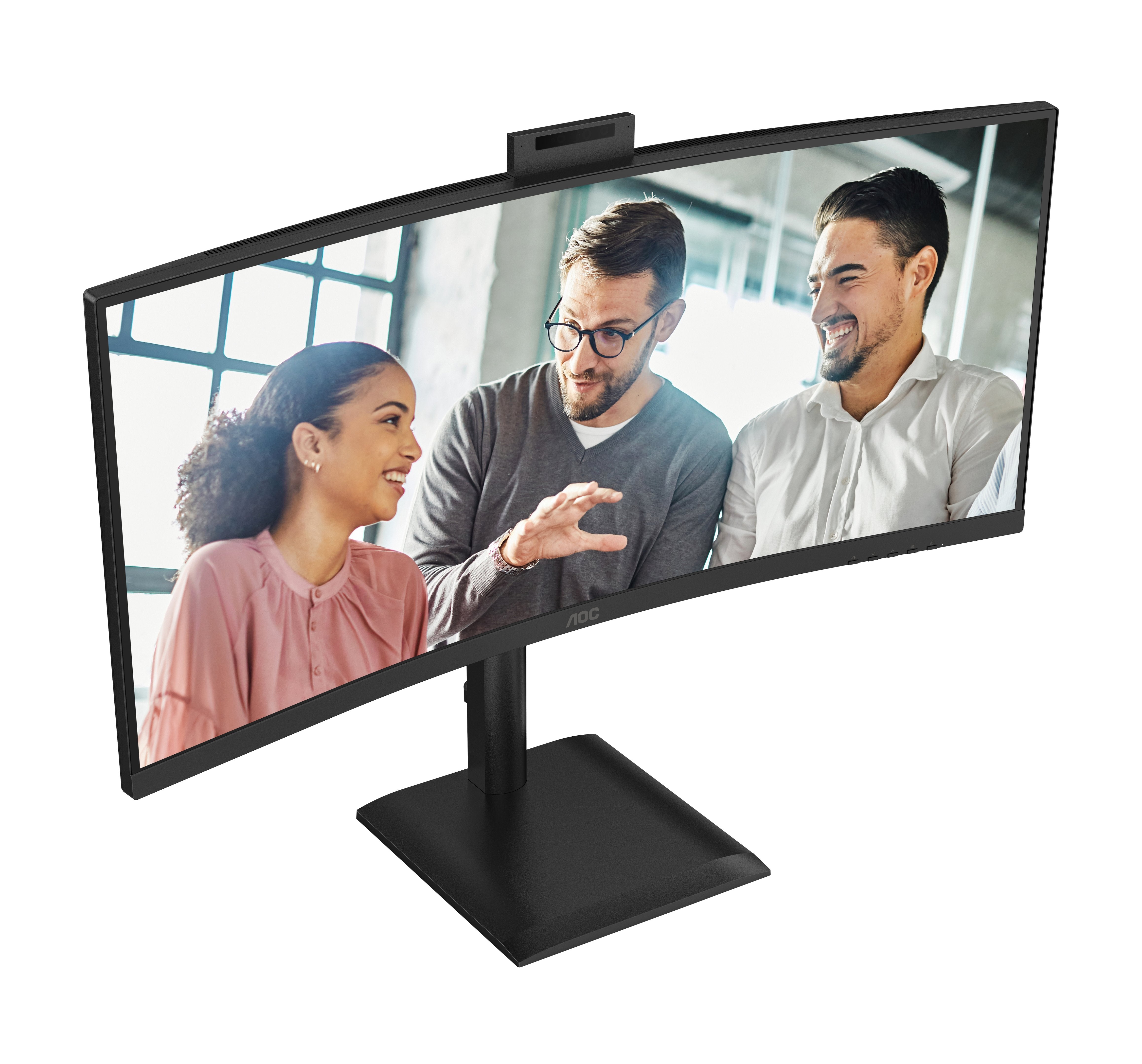 Aoc Cu34e4cv - 34 Zoll Wqhd Curved, (3440x1440, 120 Hz, 2x Hdmi 2.0, Dp 1.4, Dp, Usb-C (90 W Power Delivery), Rj45, Usb Hub) Schwarz