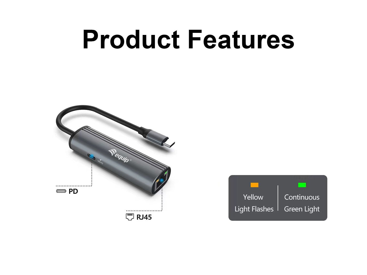 Equip Adaptador Usb-C -> Rj45 10/100/1000 +Pd Adaptador 0.15m Gr