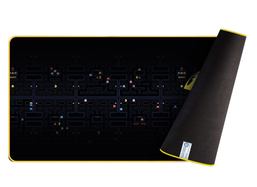 Konix Pacman Alfombrilla De Ratón Para Juegos Negro, Azul, Amarillo
