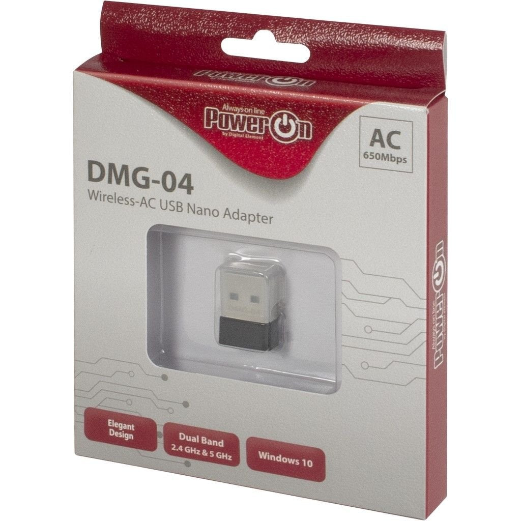 Nano Adaptador Usb Inter-Tech Wi-Fi 5 Dmg-04 Stick 650mbps
