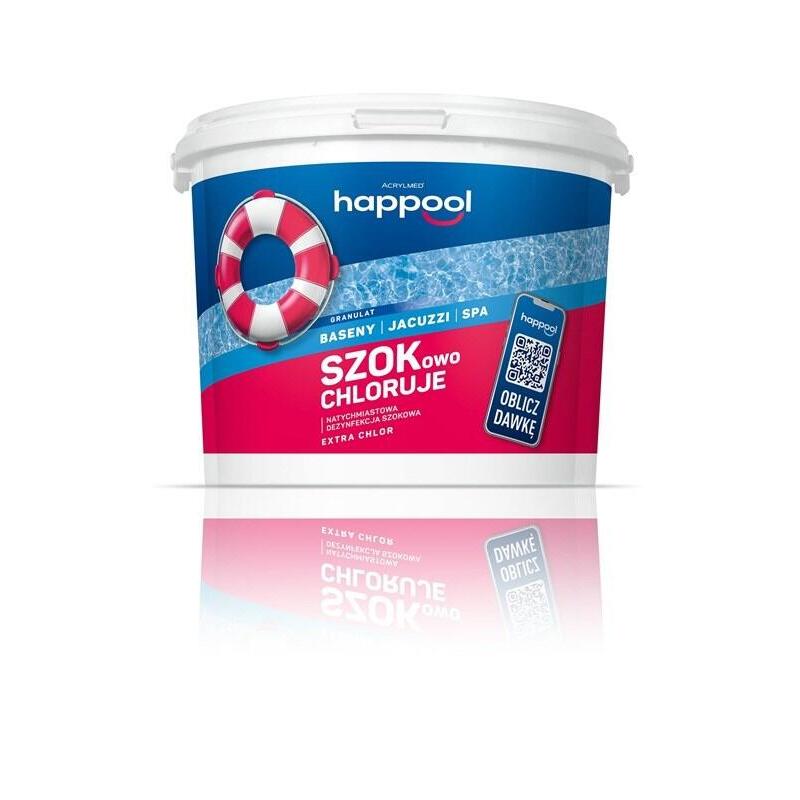 Acrylmed Extra Chlor Granulado Para Combatir Bacterias, Hongos Y Algas En El Agua De La Piscina, 3 Kg.