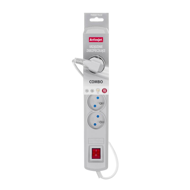 Activejet Acp-5gn 3m Sz Base Múltiple 5 Salidas Ac Interior Gris
