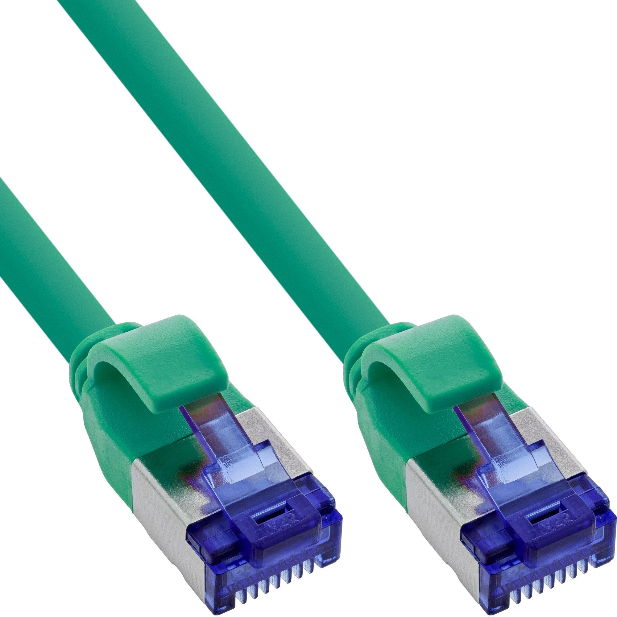 Inline® Cable De Red Slim, Cat.6a, S/Ftp, Tpe (Lszh) Flexible, Poe, Green, 0.5m