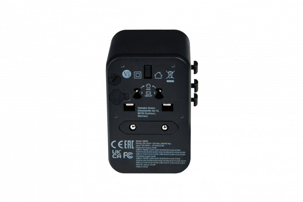Verbatim Uta-04 Adaptador Con 1 Puerto Usb-C - 3 Puerto Usb-A - 1 Puerto Usb-C