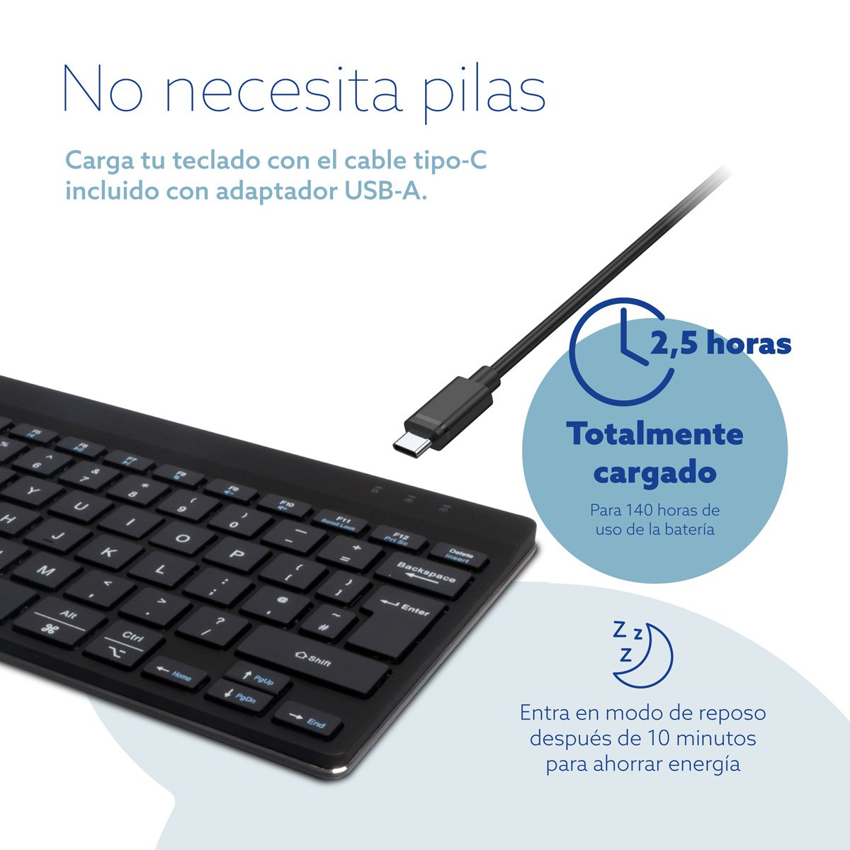 EAN 8719274492092 - R-Go Tools RGOCOUKWLBL teclado Oficina Inglés del Reino Unido imagen 14