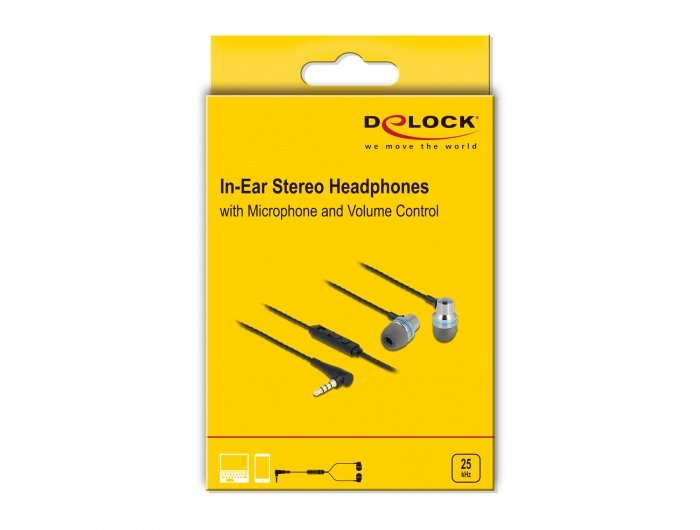 Delock Auriculares Intrauriculares Estéreo De 4 Pines De 3,5 Mm