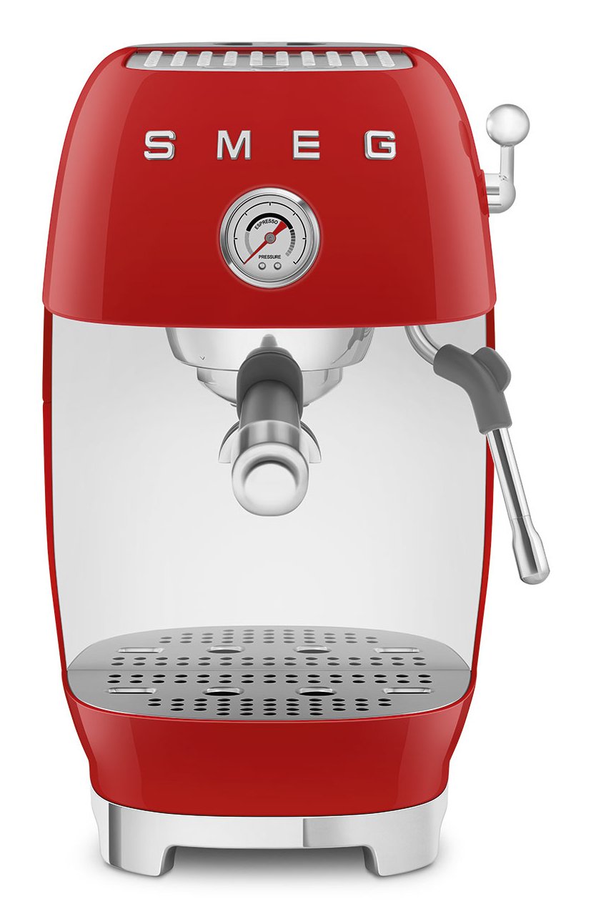 Smeg Espressomaschine Ecf03rdeu, Thermoblock, Cold Brew, Dampfdüse, 1.4l Tank