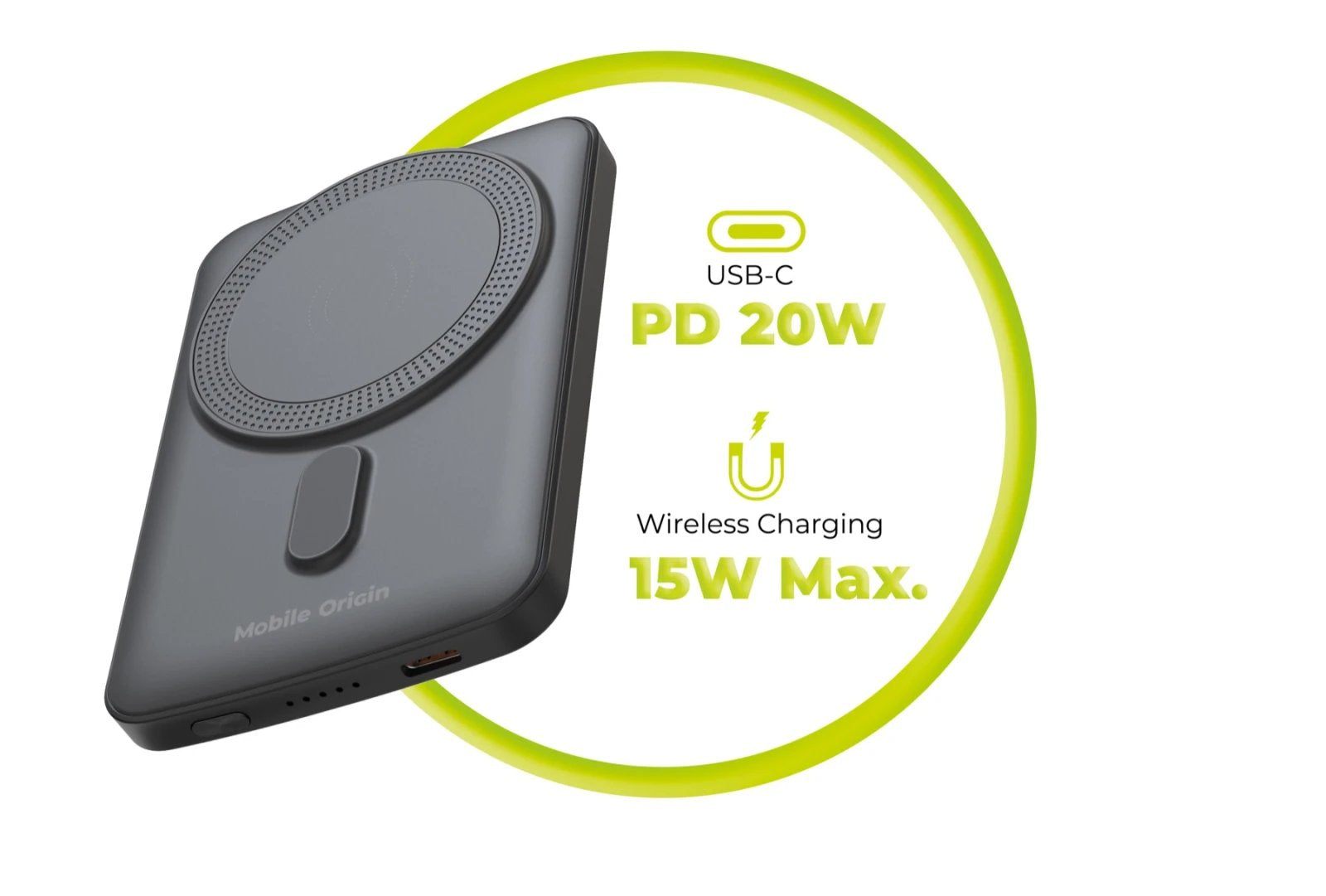 Mobile Origin Magnetic Powerbank 5000mah Pb10
