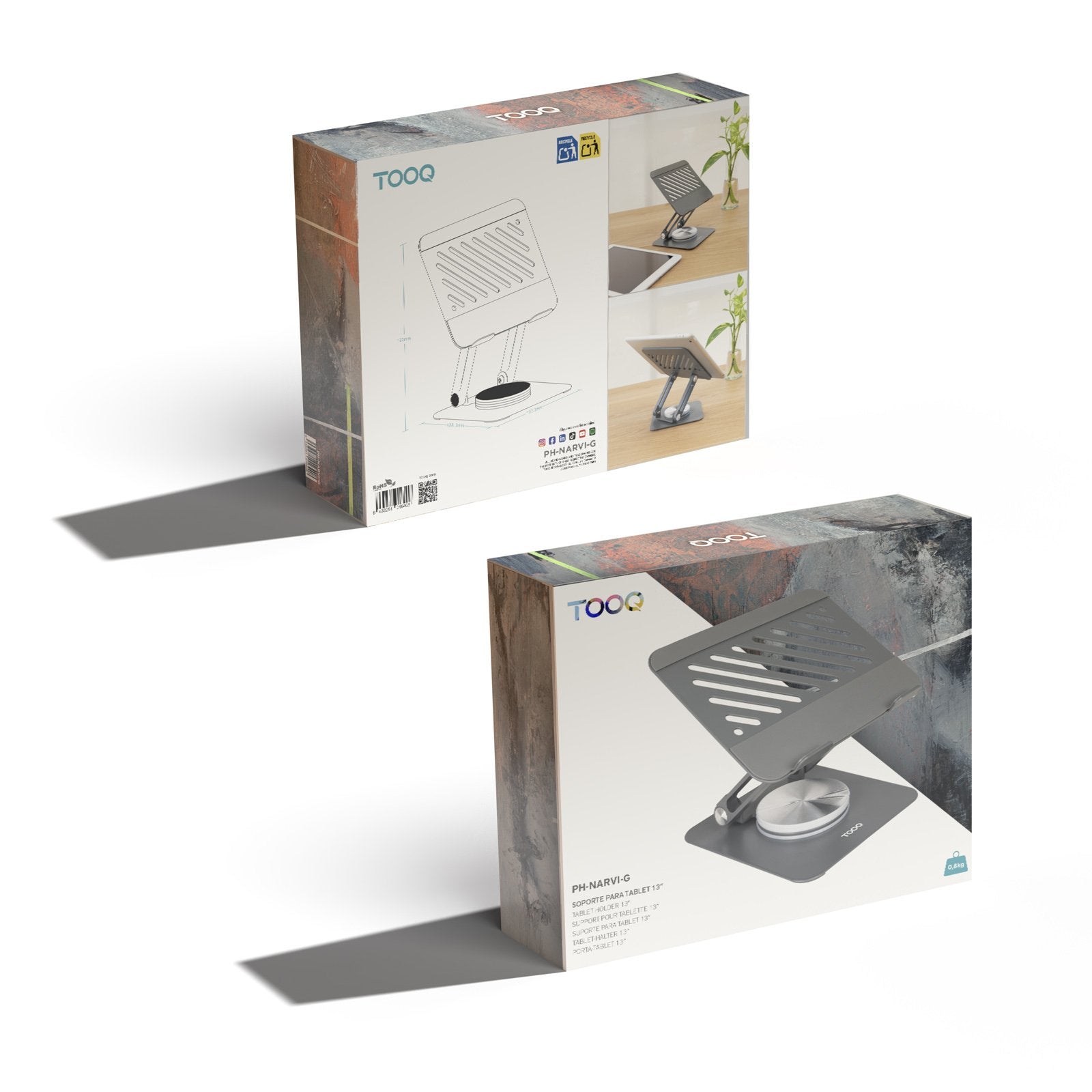 EAN 8433281016408 - TooQ PH-NARVI-G accesorio o pieza de recambio para tableta Soporte para tableta imagen 4