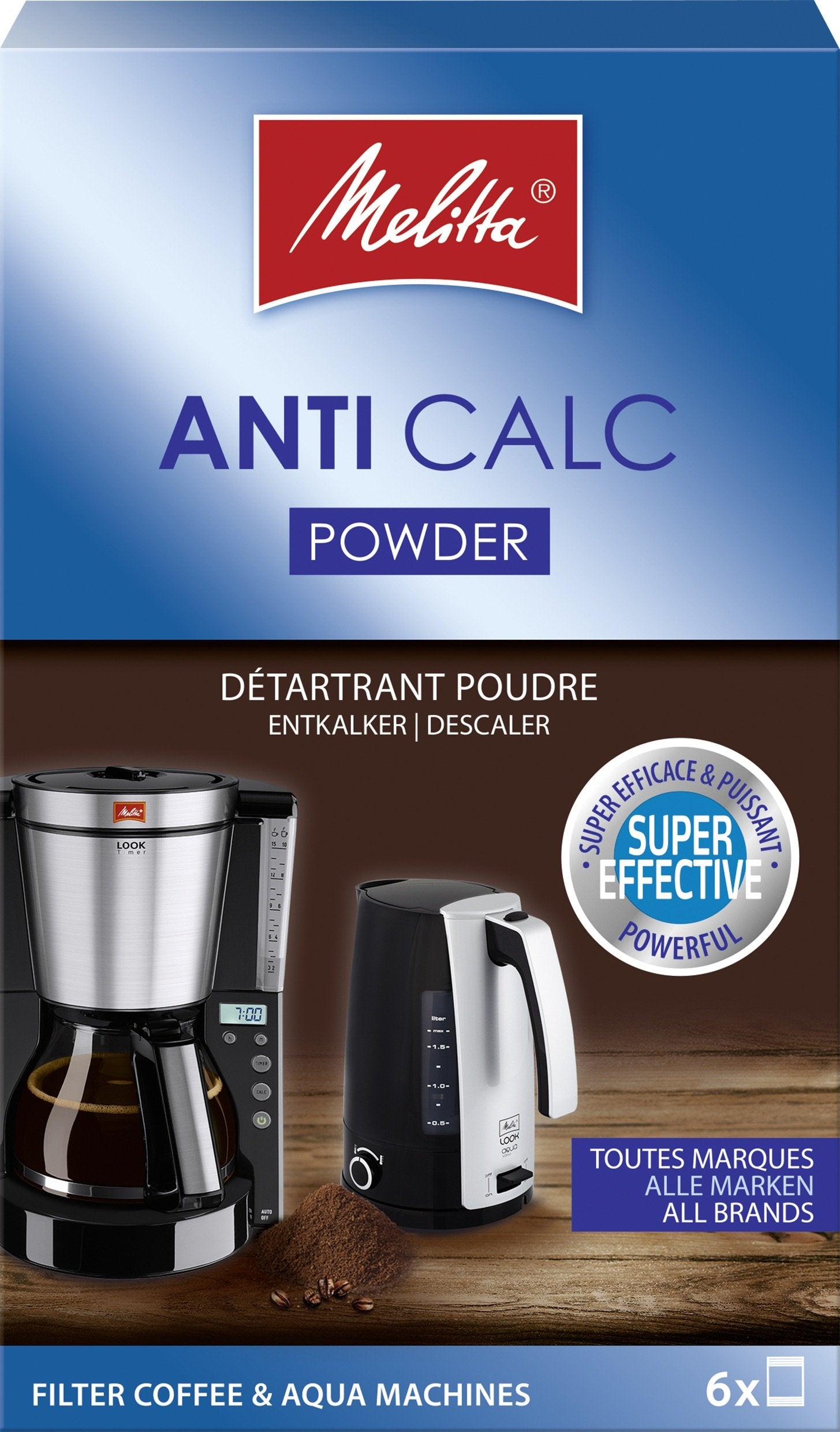 EAN 4006508192632 - Melitta ANTI CALC Filter, 6 x 20g descalers Electrodomésticos imagen 1
