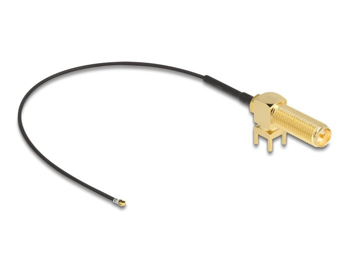 Delock 12032 Antena Cable Rp-Sma 90° Pcb Mampara Hembra A I-Pex Inc., Mhf® 4l Macho 1.13 15 Cm Longitud De Hilo 15 Mm