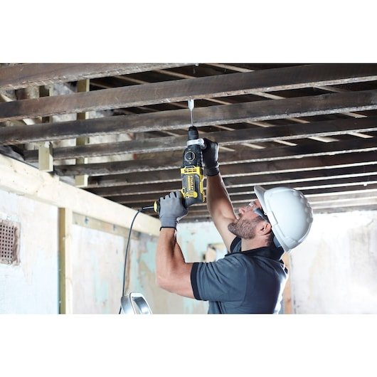 Stanley Fmeh1100k-Qs 1100w 2-Gear Percussion Hammer Drill With Kitbox, Black
