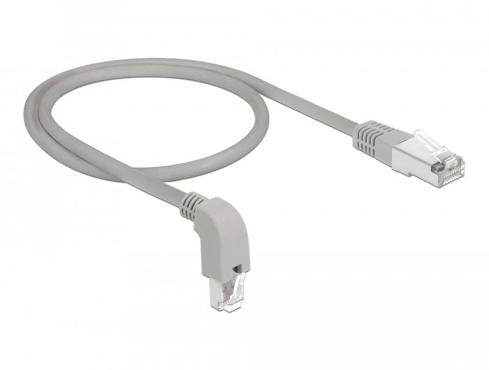 Delock Netzwerkcable Rj45 Cat.5e Sf Utp Unten Gewinkelt   Gerade 0,5 M