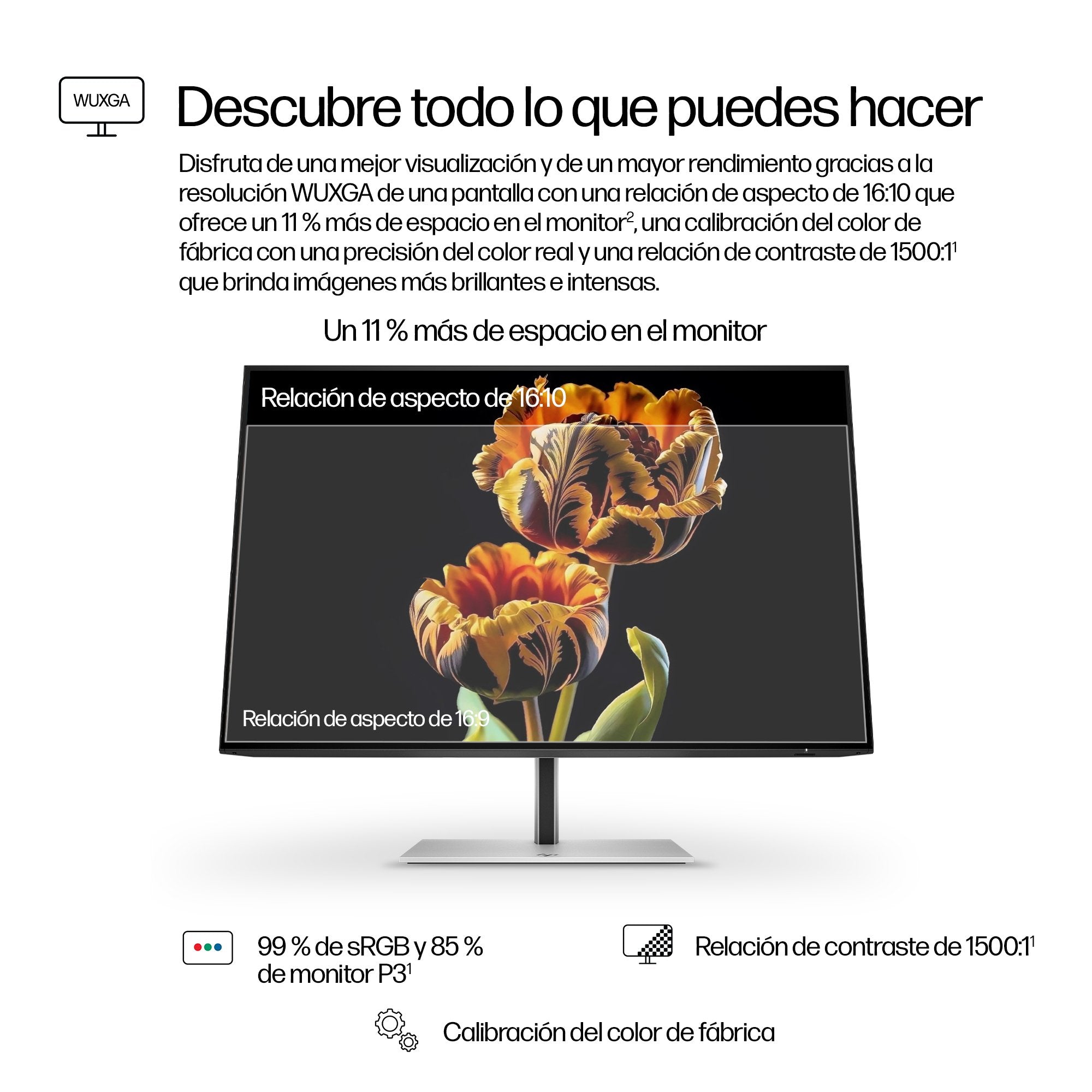 EAN 5715063476161 - HP Series 7 Pro 24 inch WUXGA Monitor - 724pn pantalla para PC 61 cm (24") 1920 x 1200 Pixeles LCD Plata imagen 6