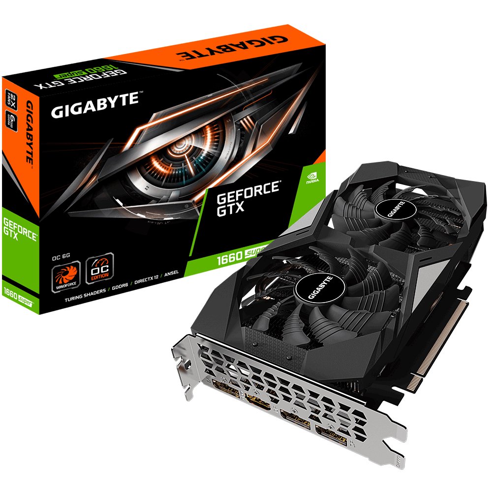Vga Gigabyte Gtx 1660 Super 6gb Gddr6 1.0 Dpx3 / Hdmix1 / 1*8p Gv-N166soc-6gd