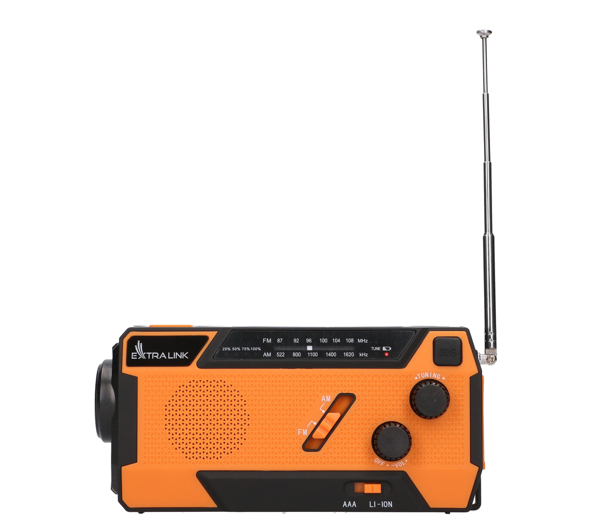 Extralink Radio Awaryjne Solarne Z Korbka Dynamo Powerbank 4000mah Z Latarka Sos Sr-4000