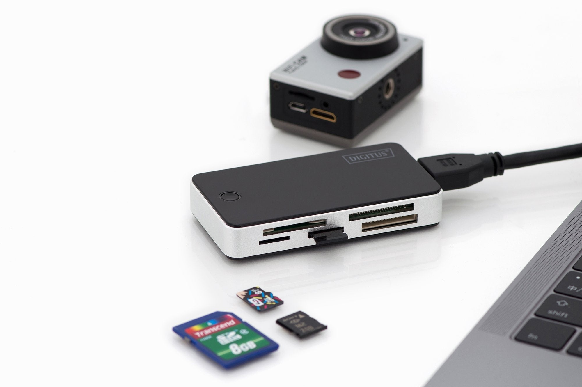 Hub Digitus Sd Usb 3.0 Ms/Sd/Sdhc/Minisd/M2/Cf/Md/Sdxc - Usb A 1m