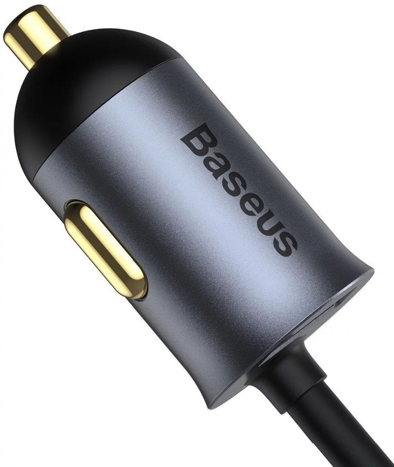 Baseus Rychlo Nabíjecka Do Auta S ProdluOvacím Kabelem 3x Usb-A, 1x Type-C 120w Edá
