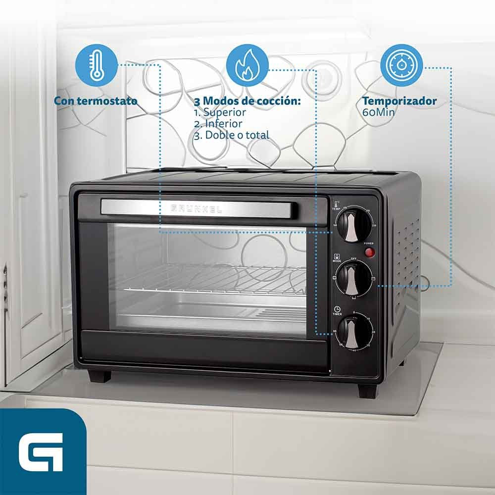 Horno Eléctrico Multifunción Grunkel 23l Plata Hr-23silver