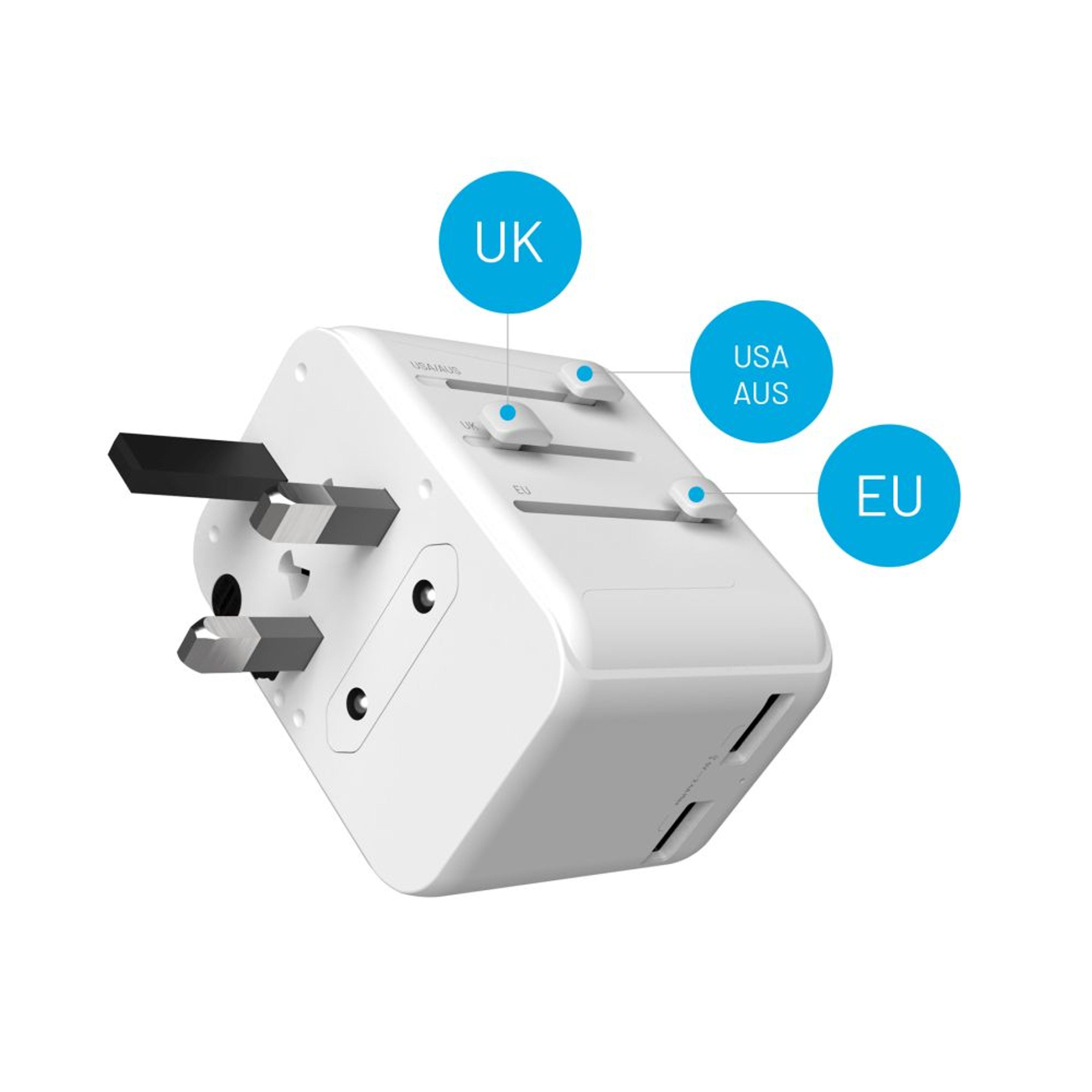 EAN 8591680148974 - FIXED FIXCT30-1C2A-WH adaptador de enchufe eléctrico Universal Blanco imagen 8