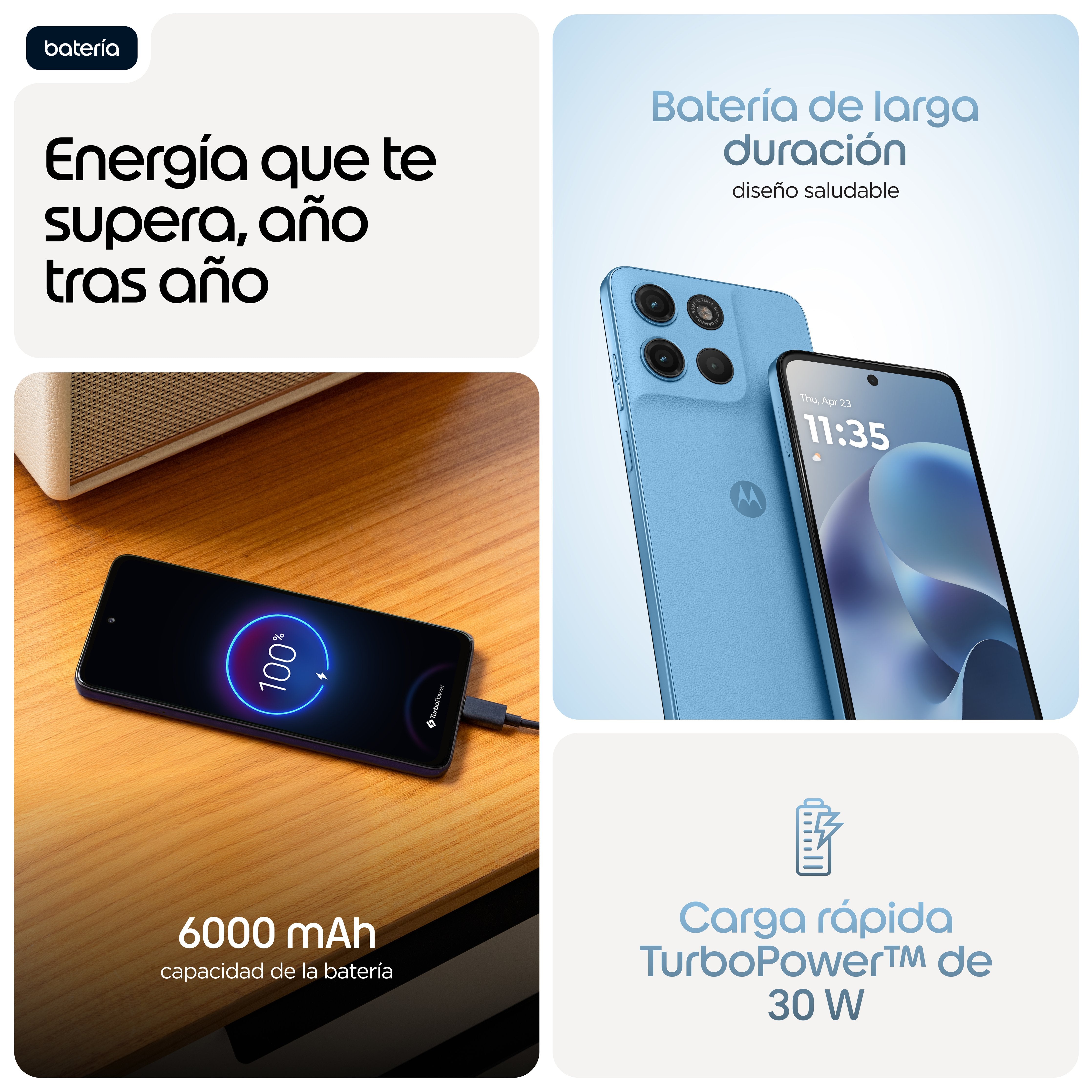 EAN 0840493614502 - Motorola moto g17 power 17,1 cm (6.72") Ranura híbrida Dual SIM Android 15 USB Tipo C 8 GB 256 GB 6000 mA imagen 6