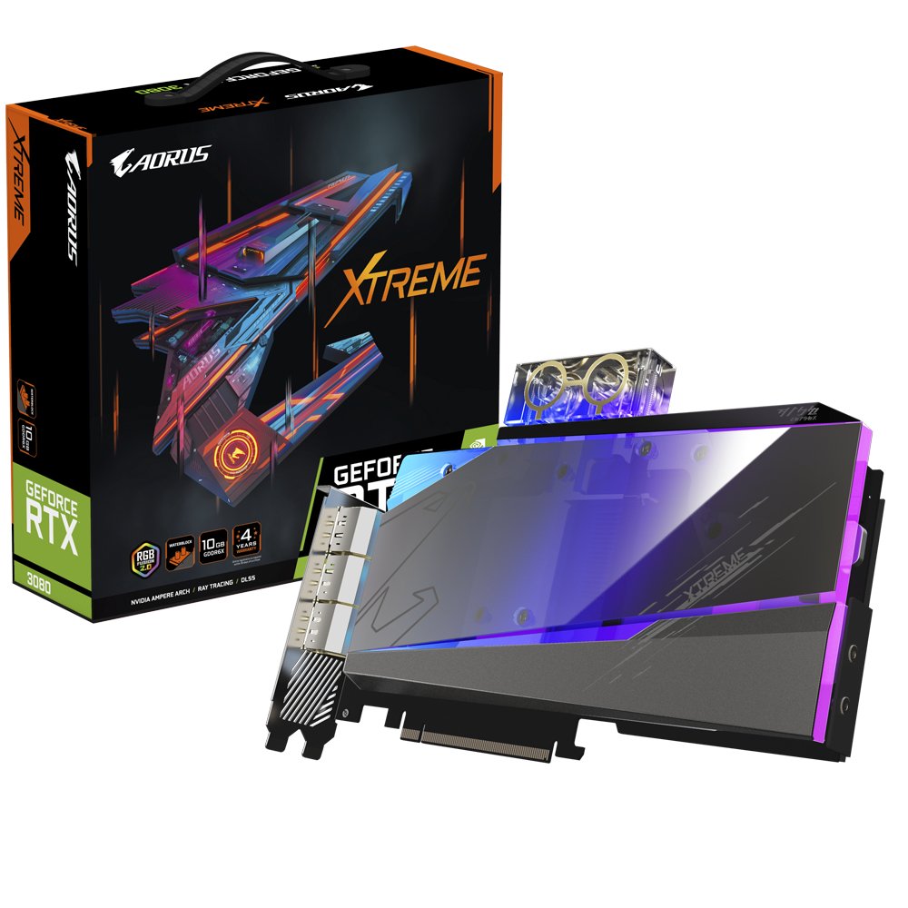 Vga Gbt Rtx3080 10gb Xtreme Waterforce Wb 10g